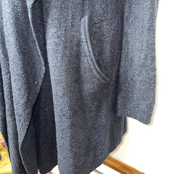 Barefoot Dreams Black Cozy Chic Lite Open Front Cardigan Knit Sweater S/M - Picture 4 of 13